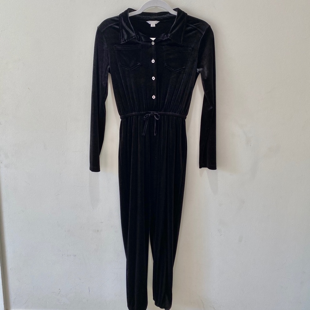 Habitual Girls - Black Velvet Jumpsuit
